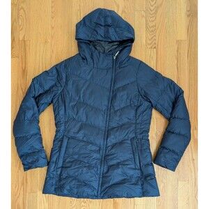 Marmot Women’s Puffer Jacket Carina L 700 Fill Goose Down Packable Asymmetrical